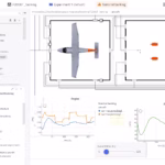 Simulate flight maneuvers with six degrees of freedom like the banking turn.