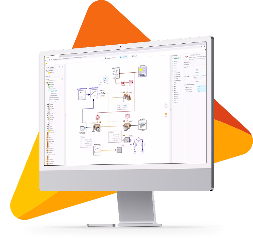computer monitor showing Modelon Impact software