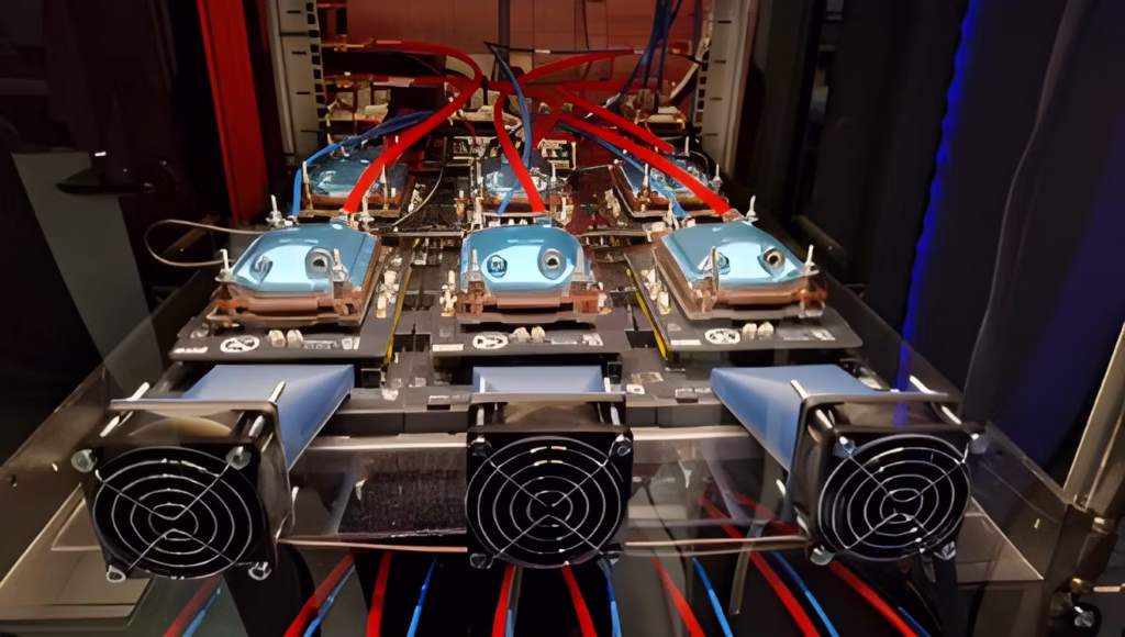 Building a Validated Digital Twin - Cold plate on a test bench image.